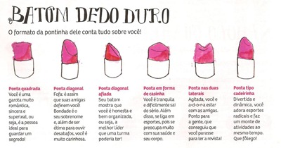 JORNAL PONTO COM: O formato do batom e a sua personalidade